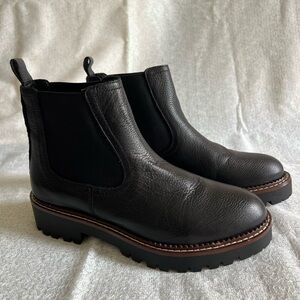 Caslon Black Leather Ankle Boots